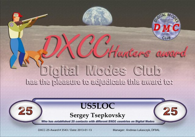 DXCC Hunters award